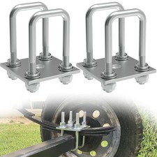 Square U-Bolt Kit for Boat Trailer Mounting Axle Leaf Springs Zinc(4 U-Bolt +...