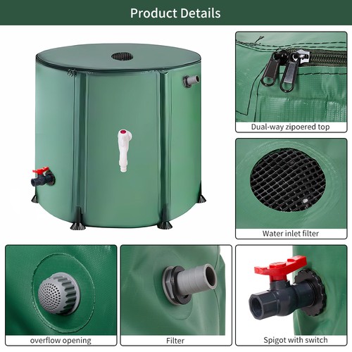 200l green water butt kit - green,