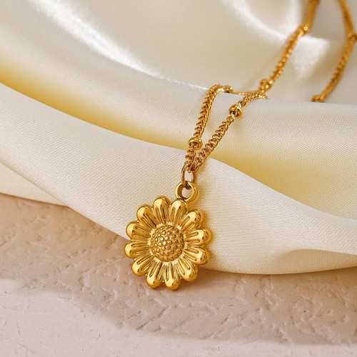 18ct gold plated flower - gold-plated,