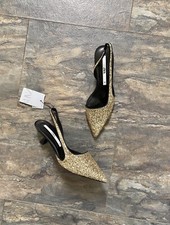 Zara Gold Glitter Slingback