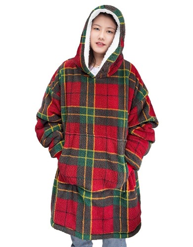 Blanket hoodie tartan check - blanket,