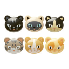 Set of 6 Cat Themed Bag Clips