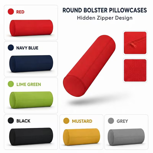 Round bolster pillowcase - pillowcase, long