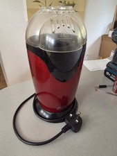 Electric Hot Air Popcorn Maker Healthy Snack Maker 1100W Red American Originals