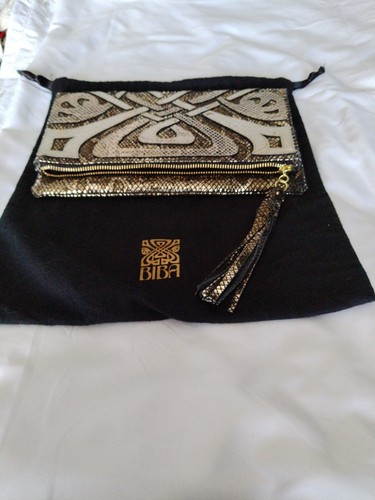 Biba leather foldover clutch - foldover,