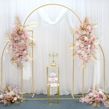 Metal Wedding Arch Backdrop Stand Set Balloon Flower Holder Frame Party Decor