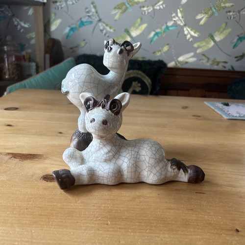 Ceramic donkey horse statues - ceramic, donkey/
