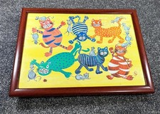 Gate Gallery Colourful Cats Beanbag Tray