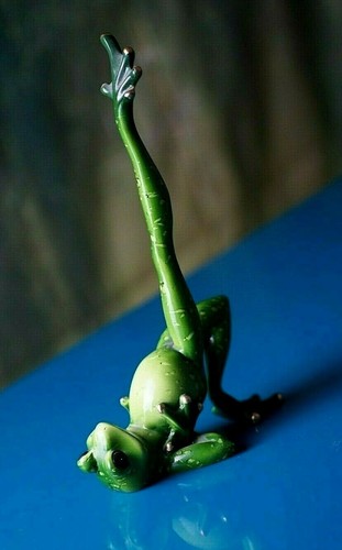 Figurine frog resin yoga - figurine, pose