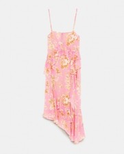Zara Pink Floral Asymmetric