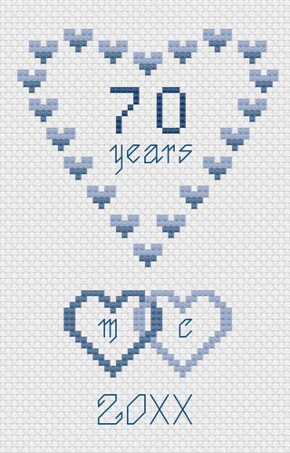 Platinum wedding hearts - platinum,