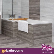 Belgrave L-Shape Super Strong Acrylic Shower Bath 1700mm Pivot & Fixed Screen