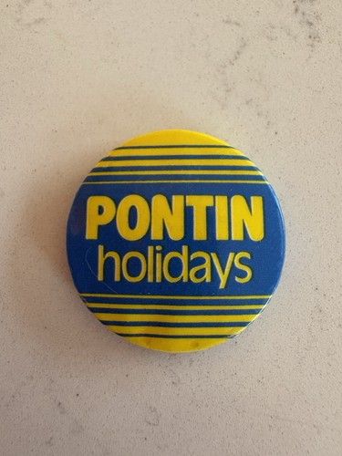 Retro pontin holidays pin - retro,