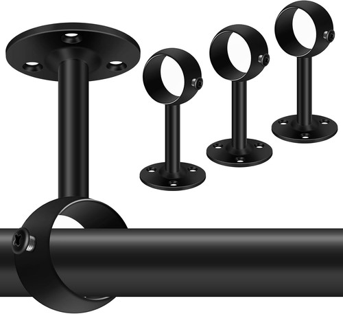 Ceiling curtain pole brackets - ceiling,