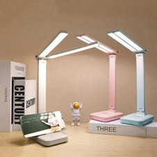 LED Desk Lamp 3 Levels Dimmable Touch Night Light USB Rechargeable Eye Protectio