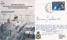 B3c 1st award of Victoria Cross to an airman Signed  Norman Jackson VC Holder