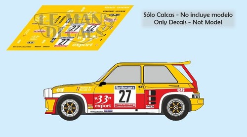Decals renault maxi turbo - decals,