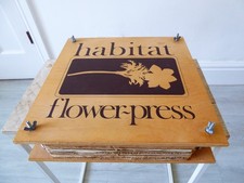 Vintage Wooden Habitat Large Flower Press, Made In England