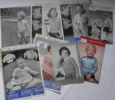 9 VINTAGE CHILDREN'S KNITTING