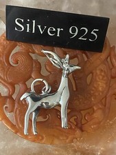 Silver Stag Pendant And Silver Chain
