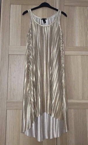 Gold sparkly foil pleated - h&m,