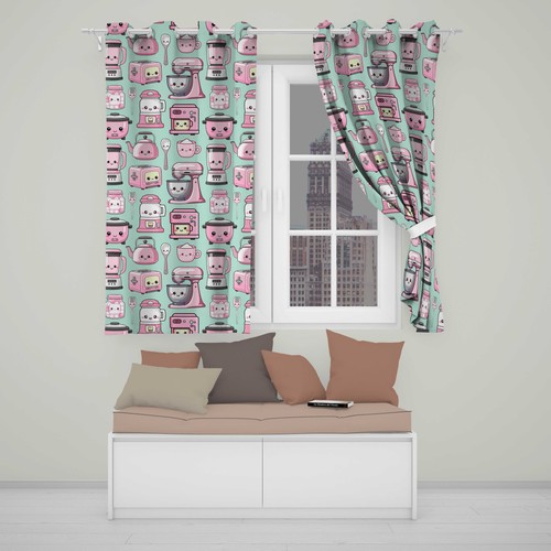 Blackout eyelet curtains cute - blackout,