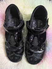Walkright Girls Black Patent School Shoes UK Size 2 EU 34 Used
