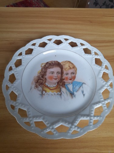 Antique pierced ribbon - antique, plate