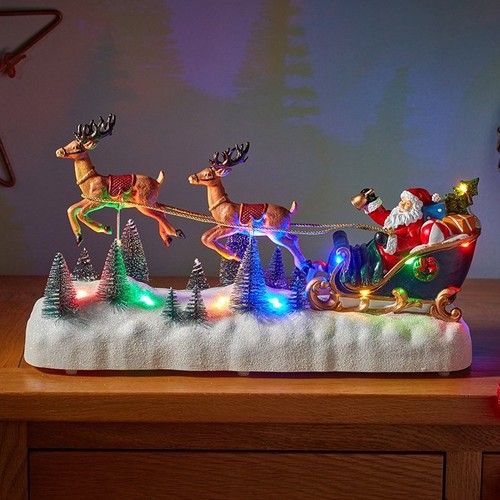 Musical led light santa - light,