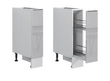 Kitchen Cabinet Pull Out Storage Basket 200mm Unit Grey Gloss Base Cupboard Star