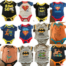 Baby Character Theme Bodysuits-Official-Batman-Superman-Scooby-Ninja Baby Grows