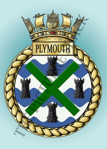 Hms plymouth crest metal - plymouth,