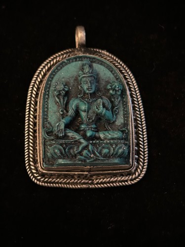 Green tara resin - tara, pendant