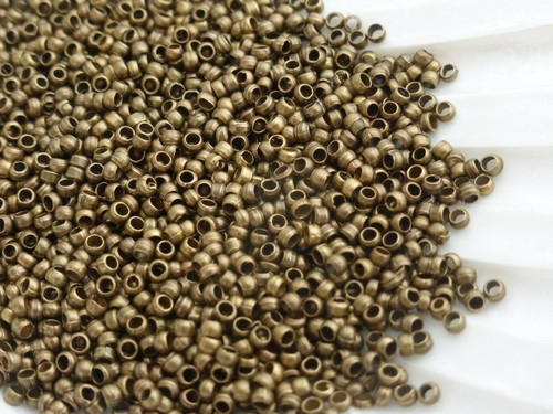 500 brass crimp beads 2mm - 2mm, x