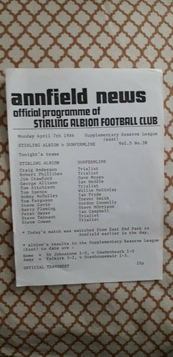 Stirling albion reserves - stirling, v