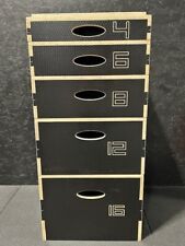 Mirafit Wooden Stackable Plyo Boxes - Set of 5 - Collection Only - Step Jump box