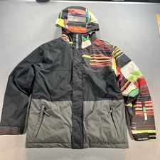 Billabong Men’s M Snowboard Ski Jacket 8K Waterproof Hooded Colourful Pattern