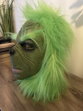 Grinch Latex Full Head Mask Cosplay Costume Fancy Dress