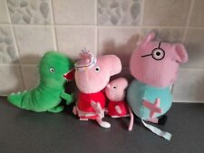 4 Peppa Pig soft toys, Peppa