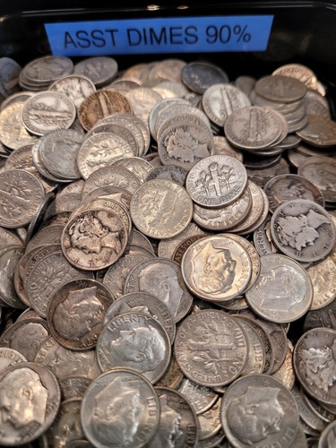 Silver asst dime - 90%,