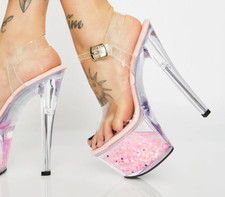 7" Clear Pink Basic Platform