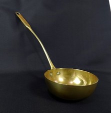 Vintage Brass Large Ladle Heavy Spoon Kitchenalia Kitchen Utensil