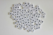 White Individual  Scrabble  Letter Tiles - Full Size - SPARES / REPLACEMENTS