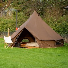 4M Kokoon Deluxe bell tent Cedar Brown 100% Cotton Canvas- with chimney fitting