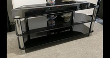 Black Glass TV Stand