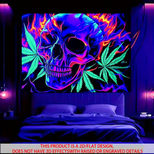 Psychedelic skull cannabis - psychedelic,