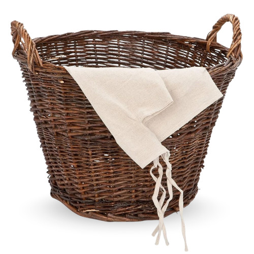 Wicker basket with removable - basket,