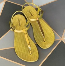 Coloko New Ladies Gold Sandals