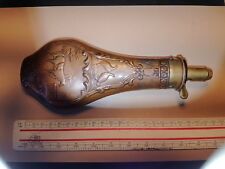 Copper and brass powder flask - G. & J.W. Hawksley, Sheffield