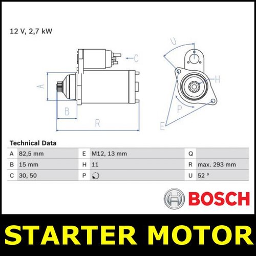 Starter motor fits - fits, toyota